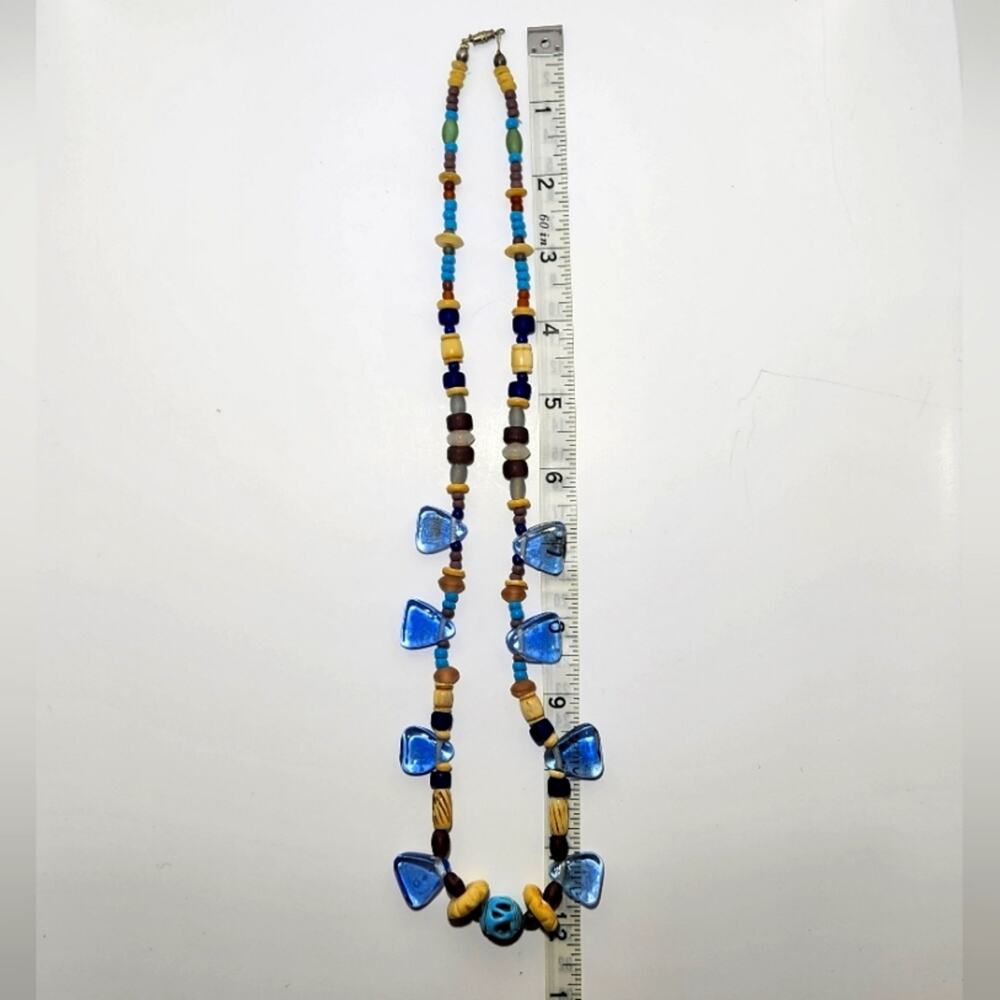 Aqua Blue Boho Necklace | Pre-Owned - Picture 3 of 6